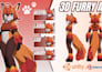 create custom vrchat furry avatar, fursona, and 3d vtuber model